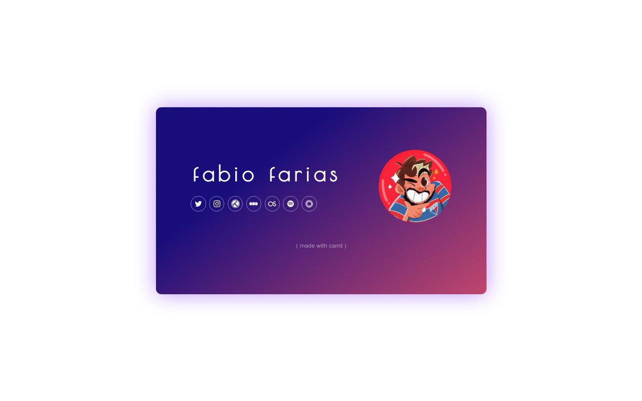 Carrd profile picture for @fabio